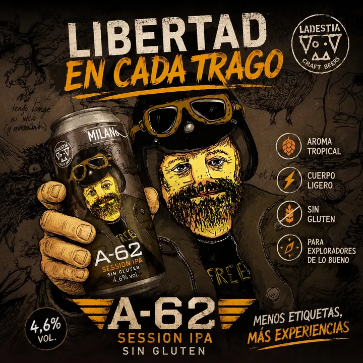 Cartel de la A-62 Session IPA sin gluten